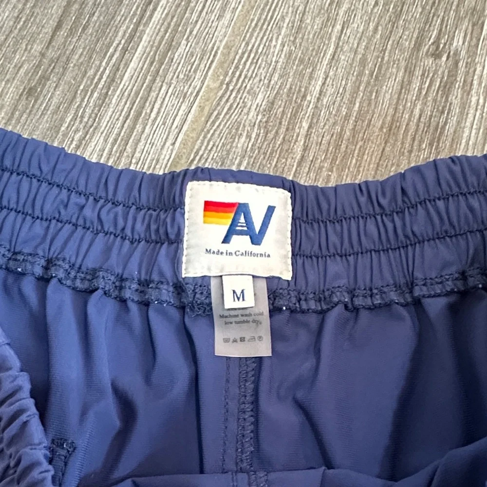 Women's aviator nation Navy board Shorts swim Rainbow 5 Stripe size medium EUC - Picture 3 of 4